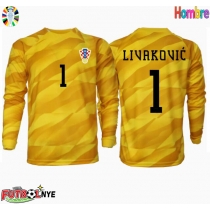 Camiseta Croacia Dominik Livakovic #1 Portero Primera Equipación Eurocopa 2024 manga larga